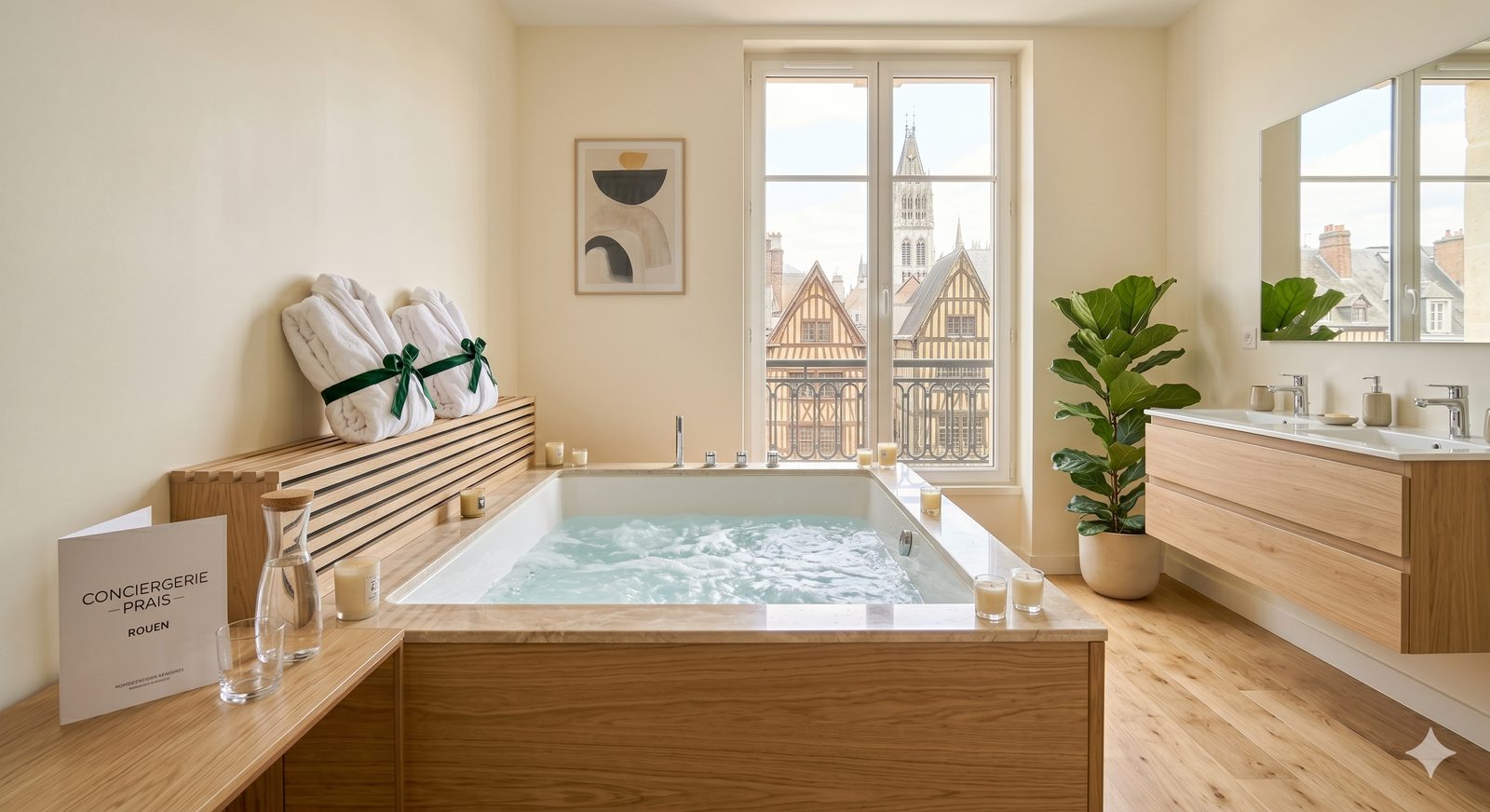 Appartement avec jacuzzi Rouen - Location courte durée conciergerie Seine-Maritime