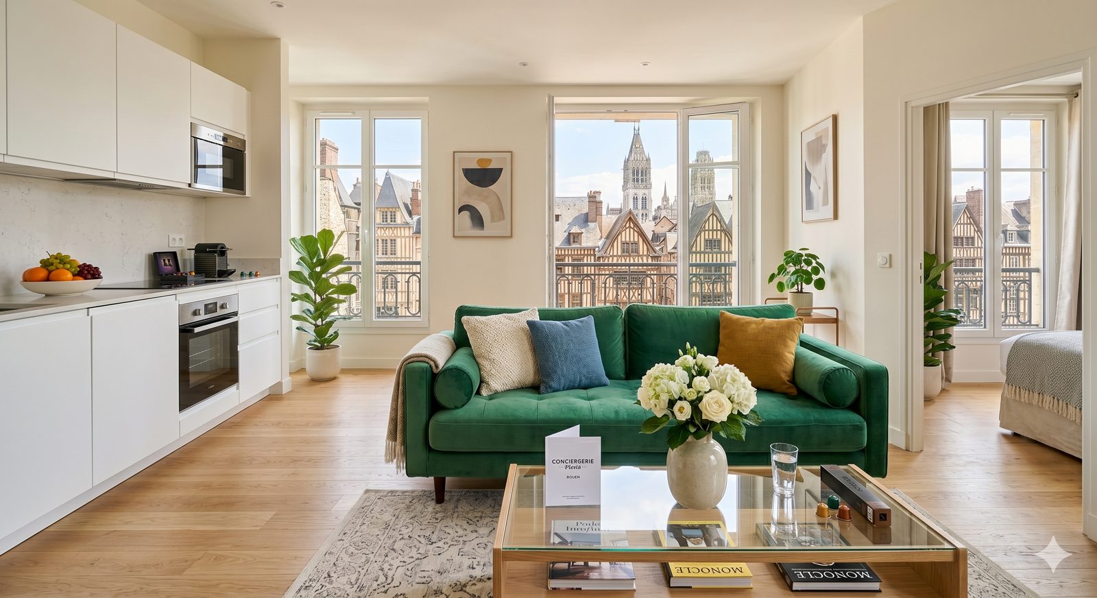 Appartement T3 lumineux centre-ville Rouen - Location Airbnb conciergerie Rouen